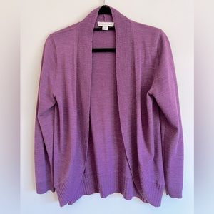 Coldwater Creek merino wool blend long sleeve sweater sleeveless top medium